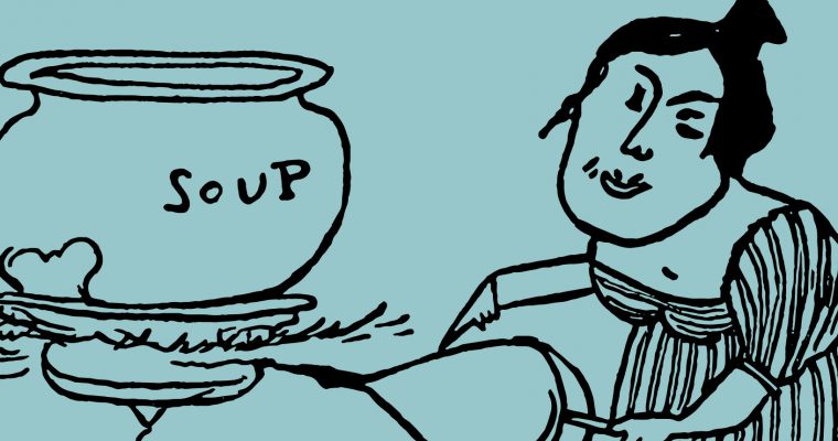 Soupe au poulet, orzo, épices et citron