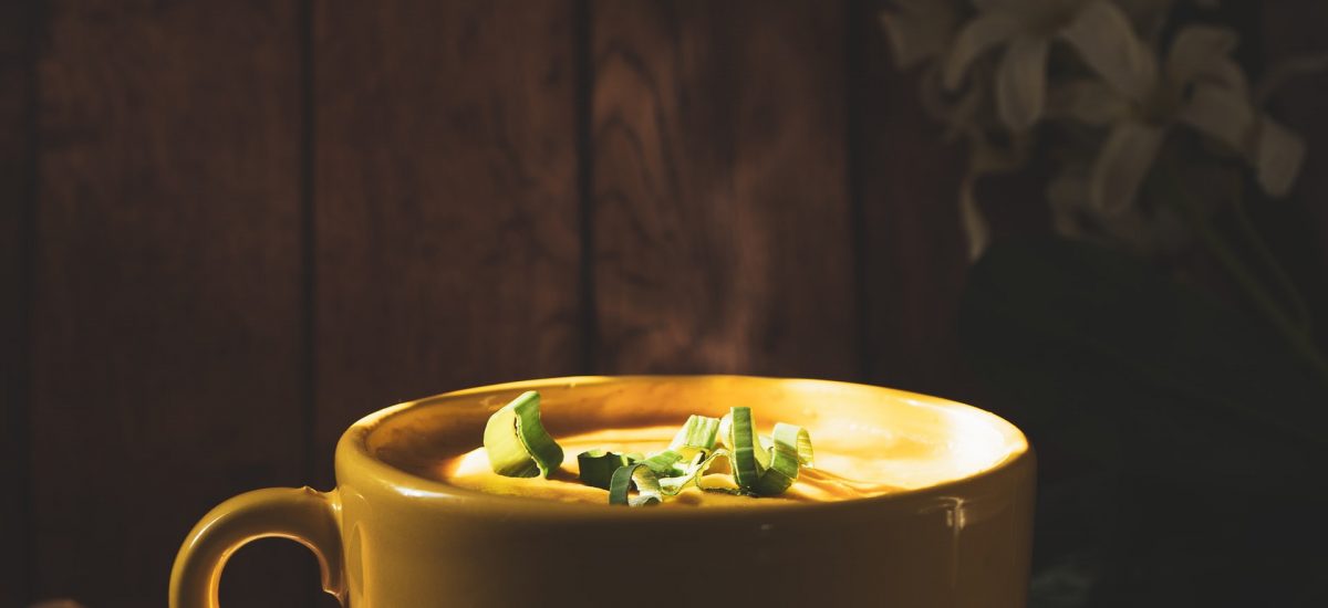 Soupe de brocoli et chou-fleur au cheddar