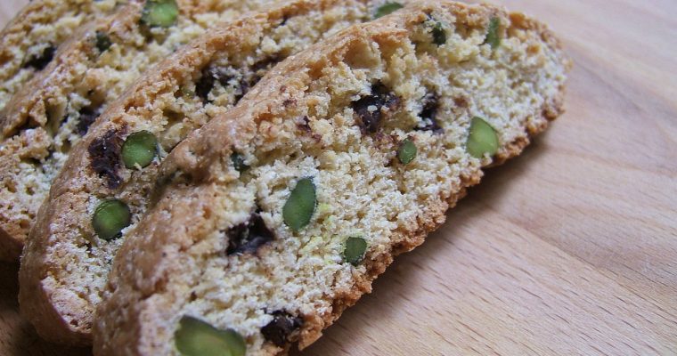 Biscotti aux pistaches et chocolat