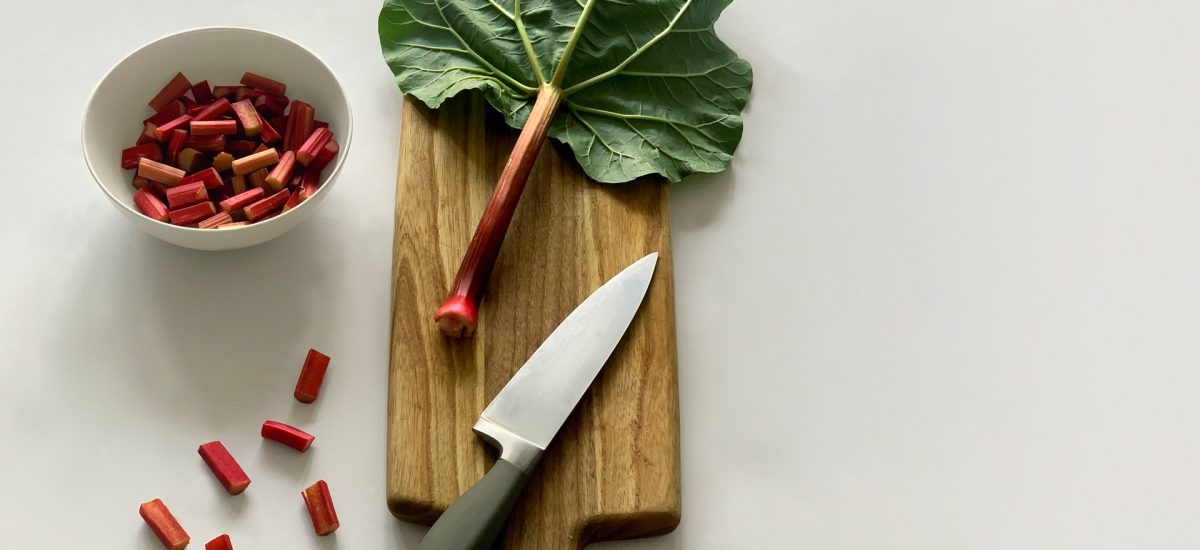 Croquant à la rhubarbe