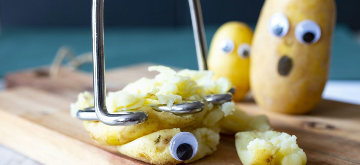 Purée de pommes de terre à l&rsquo;ail, poireaux et thym